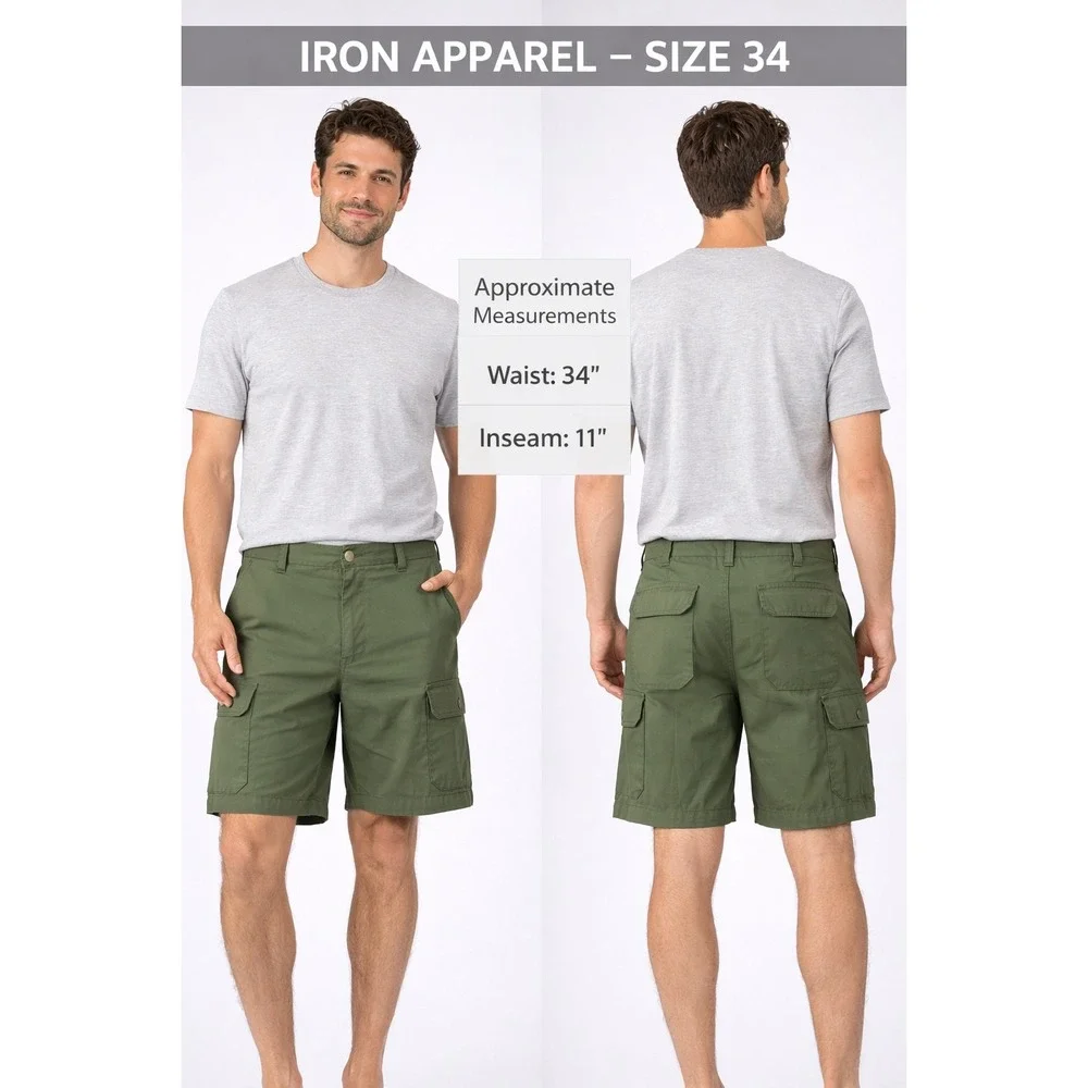 Lion Apparel USDA Forest Service Cargo Shorts Green Size 34 Official Uniform